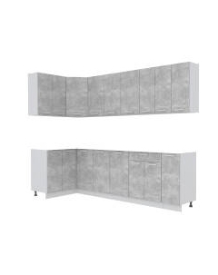 Кухонный гарнитур Интерлиния Мила Лайт 1.2x2.7 без столешницы