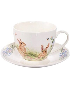 Чашка с блюдцем SIJ Spring Bunny GC2514 Sij