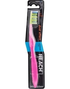Зубная щетка REACH Dual effect Массаж десен средней жесткости Reach