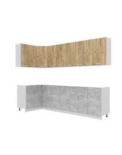 Кухонный гарнитур Интерлиния Мила Лайт 1.2x2.8 без столешницы