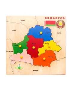 Развивающая игрушка ЛЭМ Рамка-вкладыш. Карта Беларуси / 5028 Лэм