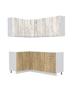 Кухонный гарнитур Интерлиния Мила Лайт 1.2x2.4 без столешницы