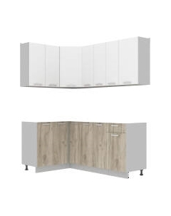 Кухонный гарнитур Интерлиния Мила Лайт 1.2x2.4 без столешницы