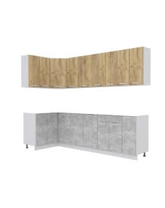 Кухонный гарнитур Интерлиния Мила Лайт 1.2x2.7 без столешницы