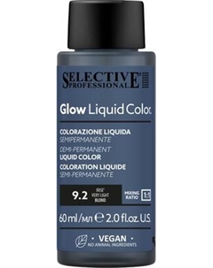 Тонирующий концентрат для волос Selective Professional Glow Liquid Colors 9.2 Selective professional