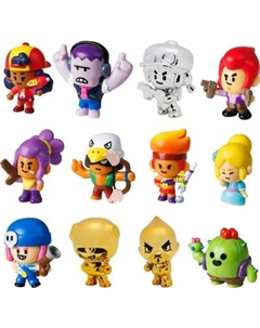 Набор фигурок коллекционных Brawl Stars Джесси, Леон и Кроу / BRW2080A Brawl stars