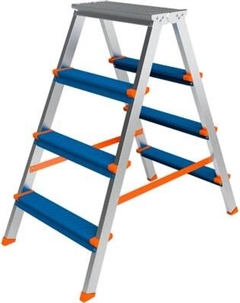 Лестница-стремянка Sarayli Алюминиевая двухсторонняя Color 004740 (4x4)