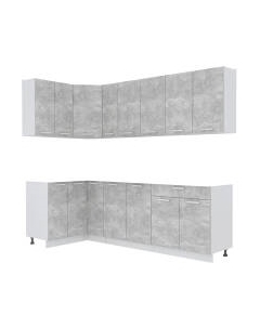 Кухонный гарнитур Интерлиния Мила Лайт 1.2x2.5 без столешницы