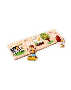 Развивающая игрушка ЛЭМ Рамка-вкладыш. Ферма / 1477 Лэм