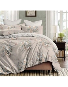 Комплект постельного белья Реноме Евро Темно-синяя кол. New. Простыня на резинке 160x200 St-2558