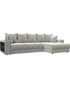 Диван угловой Лига Диванов Лига-050 НПБ универсальный с декором и полкой Лига диванов