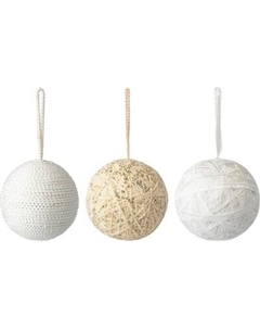 Набор елочных игрушек Tkano New Year Essential White elegance / TK24-NY_DEC0015