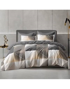 Комплект постельного белья Евро Оливковая коллекция. Простыня на резинке УУ 6859 Реноме