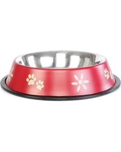 Миска для животных ZooZooZoo Лапки SWT-5008A-950/bordo Zoozoozoo