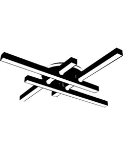 Потолочный светильник Mirastyle XL-60034/4+1S BK