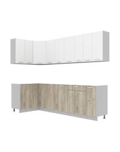 Кухонный гарнитур Интерлиния Мила Лайт 1.2x2.7 без столешницы