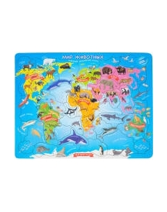 Развивающая игра Мастер Вуд Деревянный пазл. Мир Животных / DMG Мастер вуд