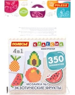 Конструктор Полесье Классик Мозаика №7 экзотические фрукты / 73201