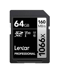 Карта памяти Lexar Professional 1066x SDXC UHS-I 64GB (LSD1066064G-BNNNG)