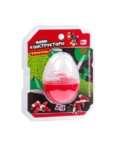 Конструктор Bondibon Мини в красном яйце динозавр / ВВ3236-В