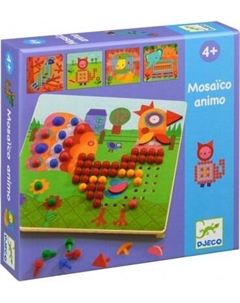 Развивающая игра Djeco Мозаика. Животные / 08137
