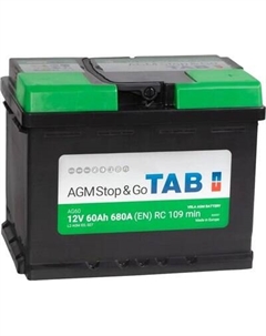 Автомобильный аккумулятор TAB AGM R+ 60R L2 Tab