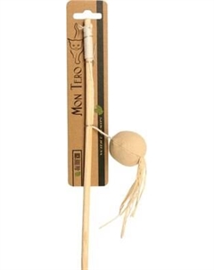 Игрушка для кошек Mon Tero Eco Дразнилка-удочка Шарик с кошачьей мятой / 51458 Mon tero