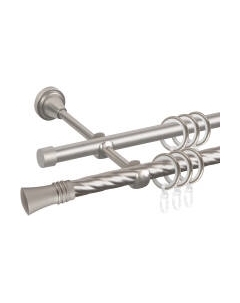 Карниз для штор АС ФОРОС Grace D16K/16Г + наконечники Арига Ас форос