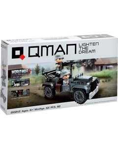 Конструктор Вторая мировая война. Военный внедорожник 21021 / 10858473 Qman