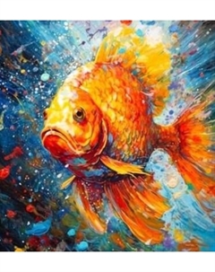 Картина по номерам Золотая рыбка / KH1222P Ilikegift