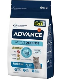Сухой корм для кошек Advance Sterilized с индейкой