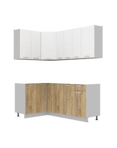 Кухонный гарнитур Интерлиния Мила Лайт 1.2x2.4 без столешницы