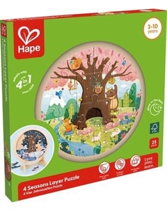 Развивающая игра Hape Умняша пазлы Времена Года / E1653_HP