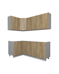 Кухонный гарнитур Интерлиния Мила Лайт 1.2x2.4 без столешницы