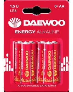Комплект батареек Daewoo Energy Alkaline LR6 BL-6 / 5057067