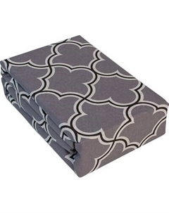 Простыня Серый орнамент На резинке 200x90x25 Цум 1947