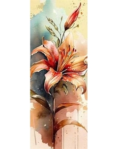 Картина по номерам Молли Акварельная лилия 35x88 / HRP0178 Molli