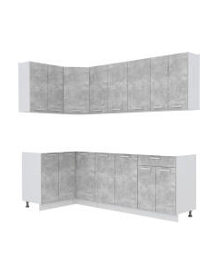 Кухонный гарнитур Интерлиния Мила Лайт 1.2x2.4 без столешницы