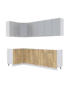 Кухонный гарнитур Интерлиния Мила Лайт 1.2x2.5 без столешницы