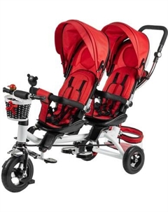 Трехколесный велосипед с ручкой NINO Двухместный Nino