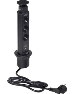 Блок розеточный AKS Выдвижной Vulcan Aks