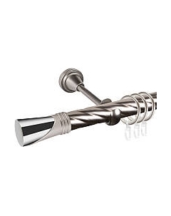 Карниз для штор АС ФОРОС Grace D25К + наконечники Вега хром Ас форос