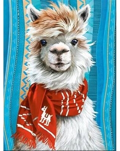 Картина по номерам Молли Лама в шарфе 40x50 / FHR0592 Molli