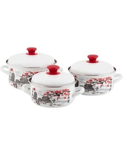 Набор кастрюль КМЗ Ветка сакуры 1 Кмз