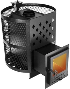 Печь-каменка Пегас Тайга-14 со стеклом сетчатый кожух ЗК