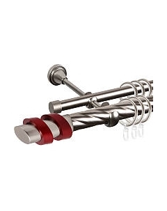 Карниз для штор АС ФОРОС Grace D25К/16Г составной + наконечники Вена красный Ас форос