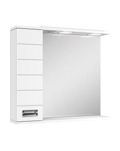 Шкаф с зеркалом для ванной Домино Cube 65