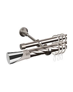 Карниз для штор АС ФОРОС Grace D25К/16Г + наконечники Вега хром Ас форос