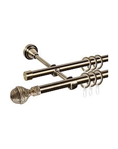 Карниз для штор АС ФОРОС Grace D16Г/16Г + наконечники Ампир Ас форос