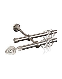 Карниз для штор АС ФОРОС Grace D16Г/16Г составной + наконечники Милано Ас форос